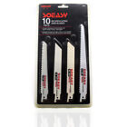 10 Piece Reciprocating Tool Saw Blades High-Carbon Steel For Wood And Met SOEASY