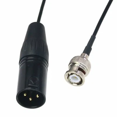 XLR 3-pin plug to BNC male Mixer amplifier audio RF Coaxial analog signal cable - Image 1 of 4