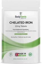 Chelated Iron 22mg Women's Health Mineral Supplement - Tablets Bodygenix UK