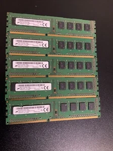 Lot Of 5 MICRON 4GB 1Rx8 PC3-12800U DIMM RAM MT8JTF51264AZ-1G6E1 - Picture 1 of 4