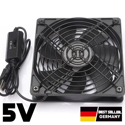 USB PC Ventilator lüfter 140mm Leise PC Gehäuselüfter Einstellbare Fan 5V 3 Modi - Bild 1 von 4