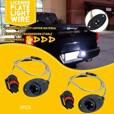 2 License Plate Light Wire Harnesses Rear For 1994-2001 Dodge Ram 1500 2500 3500 - Image 1 of 4