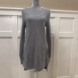 Victoria’s Secret Women Gray Sweater Dress Size:S Long Sleeve Scoop Neck Pockets - Picture 1 of 12