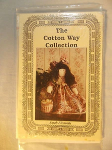 The Cotton Way Collection  Sarah Elizabeth 17" Cloth Art Doll Pattern Uncut 1990 - Picture 1 of 1