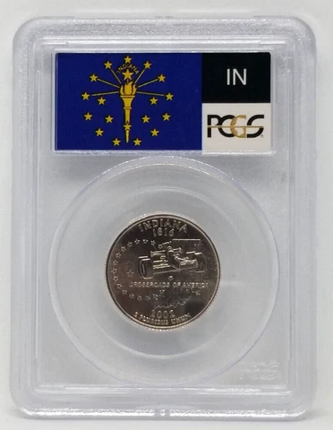 2002-P Indiana State Quarter, 25c - PCGS MS67 Cover