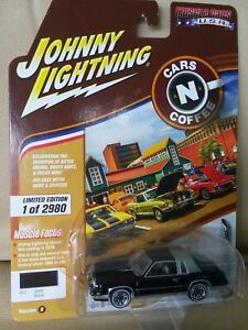 JOHNNY LIGHTNING 1984 OLDS CUTLASS BLACK 1 OF 2980 RR TIRES CARS N COFFEE
