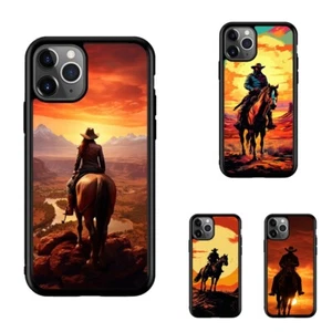 western style cowboy horse Hard Black Cover For Motorola Moto Google Pixel - Picture 1 of 25
