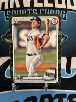 2020 Bowman Joe Ryan #BP-117 Camo Parallel Rays Prospect 1st Bowman - Image 1 of 2