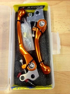 KTM    SX65    SX 65    2004-2011   FLEXI FLEXIBLE LEVER LEVERS SET ORANGE - Picture 1 of 1
