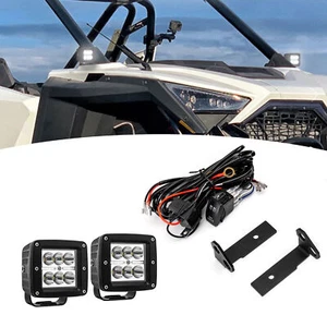 WSAYS For Polaris RZR PRO R/Turbo R A Pillar 3" LED Work Lights Mounts Wire Kit - Bild 1 von 12