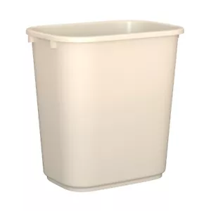 28 Qt / 7 Gallon Beige Rectangular Wastebasket / Trash Can Set of 6 - Picture 1 of 4