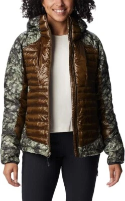 COLUMBIA Women's Labyrinth Loop Insulated Hooded Gold Omni Heat Jacket Sz Small - Image 1 of 4