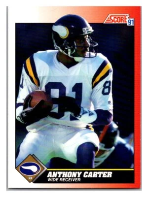1991 Score Football #182 Anthony Carter Minnesota Vikings - Image 1 of 2