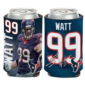 Houston Texans Can Cooler 12 oz. J.J. Watt Koozie - Picture 1 of 1