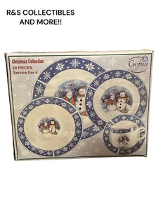 Crofton 20 Piece Dinnerware Set Service For 4, Christmas collection - Picture 1 of 3