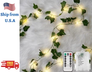 Vine with Fairy Lights, 33ft 100 LED Ivy String Lights with Remote (Warm White) - Picture 1 of 1