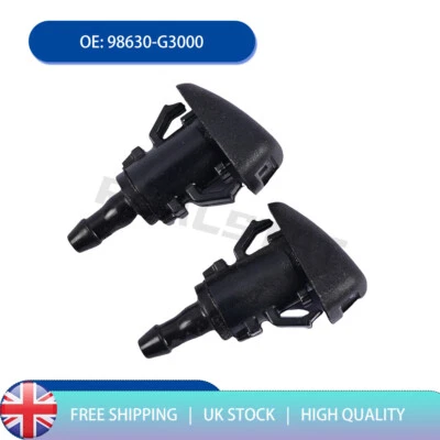 2x Front Windscreen Washer Jet Nozzles 98630G3000 for Kia Picanto Stonic Rio - Image 1 of 4