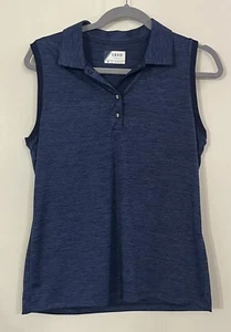 Nueva con etiquetas Camisa de Golf Izod Golf Talla M Cuello Medio Manga Corta Brezo Top Azul - Imagen 1 de 8