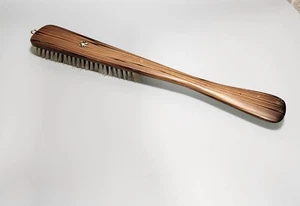 Vintage 16” Long Wood Lint Clothes Brush with Shoe Horn Handle Japan - Picture 1 of 13