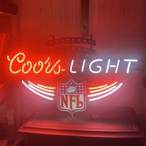Coors Light NFL Neon Sign Works 28” X 17” - Picture 1 of 16