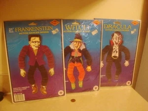 Scary 1990 HALLOWEEN BEISTLE MONSTER Dancers Hanging Unused Party Decorations! - Picture 1 of 5