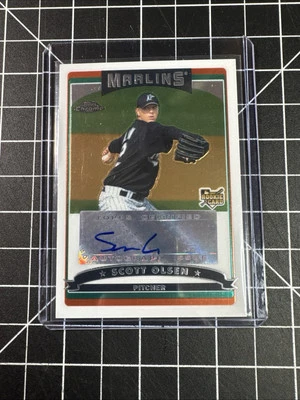 2006 Topps Chrome #343 Scott Olsen AU (RC) Marlins Florida Miami - Image 1 of 2