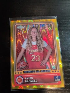 2024 Topps Chrome McDonald’s Avery Howell Gold Ray Wave Refractor # 67 /50 (Au) - Picture 1 of 2