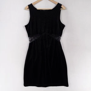 Vestido All That Jazz Pequeño Terciopelo Negro Mini Paneles de Malla Años 90 Y2K Gótico Glam Fiesta - Imagen 1 de 7