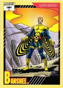 Tarjeta de superhéroes de Marvel Banshee 1991 - Imagen 1 de 4