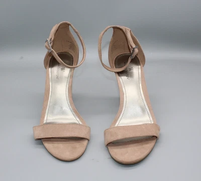 Sandalia de tacón bloque Worthington para mujer con correa al tobillo talla 7,5 tostado/gamuza Foto 1 de 4