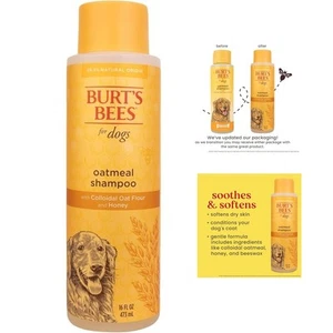 Burt's Bees for Pets Oatmeal Dog Shampoo with Colloidal Oat Flour Honey 16 Oz. - Picture 1 of 7