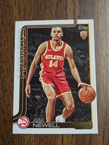 Asa Newell 2025-26 Topps Rookie Card RC #223 Atlanta Hawks - Picture 1 of 2