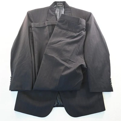 De Colección Stafford 42R 31x32 Azul Marino Rayas Anchas HartMarx Hombres Chaqueta Pantalones Traje Foto 1 de 4