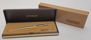 Parker Classic GT Kugelschreiber Edelstahl Goldrand Vintage NOS NIB - Bild 1 von 8