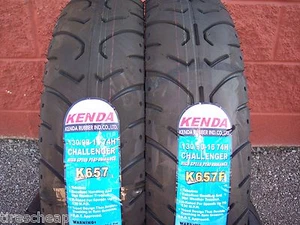 TWO TIRE MOTORCYCLE SET 130/90-16 FRONT 130/90-16 REAR KENDA K657 TOURING 6 PLY - Picture 1 of 1