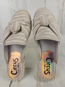 Circus by Sam Edelman Luciana Pantolette Sandale/elfenbein hellbraun gestreift – Größe 8 Damen - Bild 1 von 20