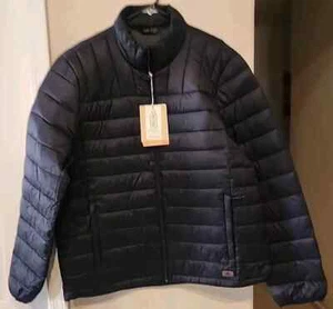 Giubbotto Uomo Nero Puffer Leggero ZeroXposur Zip Cappotto Taglia Large - Nuovo con etichette - Foto 1 di 11