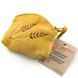 ref 131 tan Porte monnaie AMERINDIEN HURON 5 Nations Canada unisexe - Imagen 1 de 2