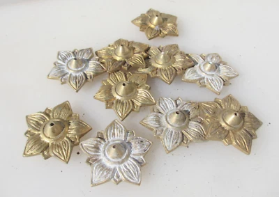 Brass Ormolu Furniture Hardware Mount French Flower Antique STYLE x1 -2"W £3each - Image 1 of 4