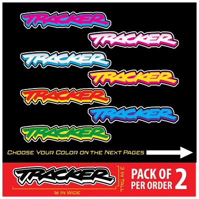 Calcomanía con logotipo de rastreador para ventana de automóvil camión geo pegatina | Juego de 2 elige tu color Foto 1 de 4