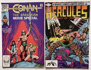 Conan der Barbar Film Special 1 & Herkules: Prinz der Macht 1 Marvel 1982 NM - Bild 1 von 18
