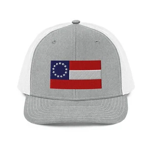 CSA 1st National Flag Richardson 112 Trucker Cap Hat Dixie Robert E. Lee - Picture 1 of 13