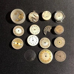 Lotto Orologiai Vintage - Oris Watch Cal. 491, Novoris 230, NOS ricambi, quadranti - Foto 1 di 8