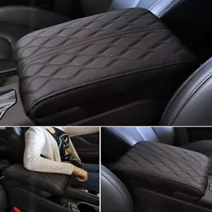 PU Leather Car Armrest Box Pad Cushion Auto Center Console Arm Rest Seat Box - Picture 1 of 13