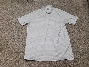 Men's Callaway Golf Polo Opti-Dri performance shirt White  stripped XL - Picture 1 of 7