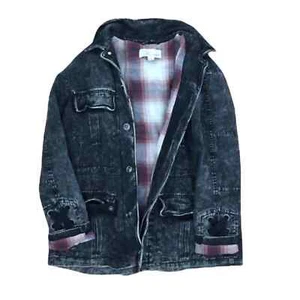 Vintage Havana Black Acid Wash Denim Jacket Sz S - Picture 1 of 10