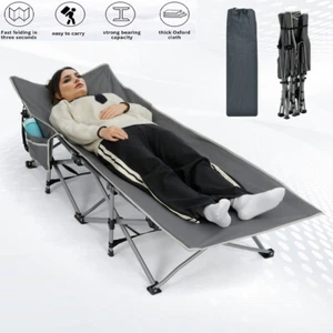 Feldbett Campingbett 190cm Bett Campingliege Klappbett Tasche Gästebett 300kg - Bild 1 von 13