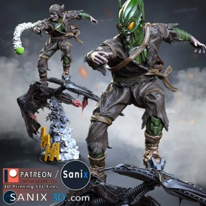 figurine Green Goblin - 1/10 scale 29cm, unpainted, unassembled 3D printed kit - Imagen 1 de 6