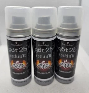 GOT2B Rockin It Hairspray Travel Size 1.7 oz Schwarzkopf 3 Pack - Picture 1 of 1