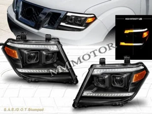 FIT FOR FRONTIER 2009-2020 PROJECTOR HEADLIGHTS LED DRL SWITCHBACK SEQUENTIAL - Picture 1 of 5